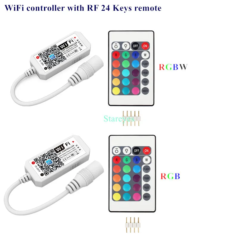 Controlador remoto inalámbrico para el hogar, atenuador con WiFi, DC5V, 12V, 24V, un solo color, RGB, RGBW, Alexa, Tuya, tira de LED, 1 unidad