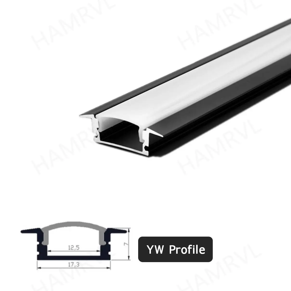 Profilé Aluminium LED - 10x1mètre Aluminium Profilé U-forme pour Bandes