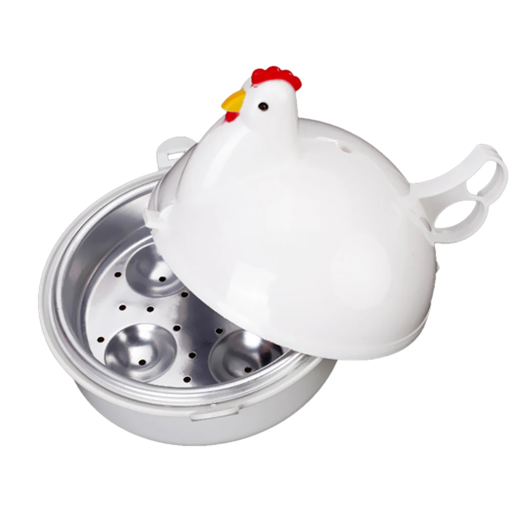 Cute Chicken Shaped Egg Boiler Steamer Microwave Cooking Tool Home Accessory