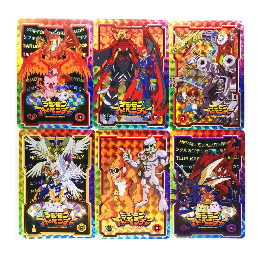 15pcs/set Digimon Digital Monster Mega Evolution No Original Toys Hobbies Hobby Collectibles Game Collection Anime Cards