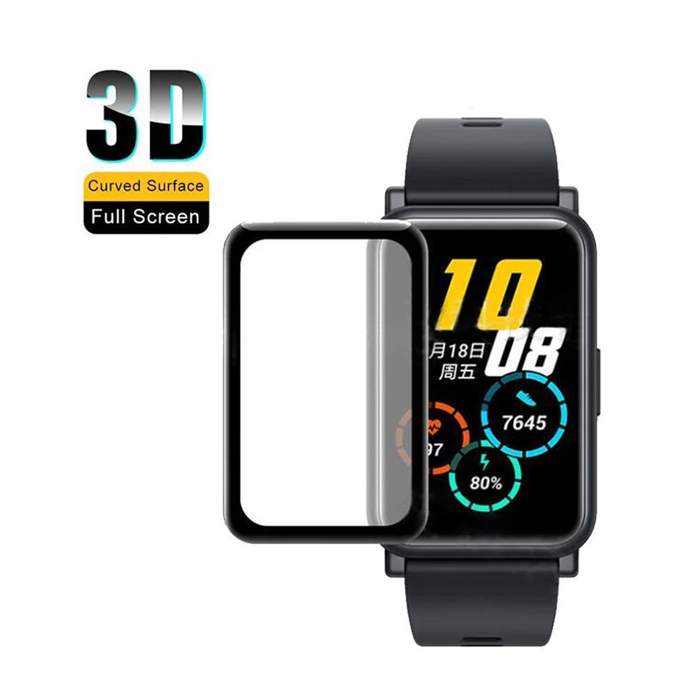 2 Chiếc Unthin Mềm TPU HD Trong Suốt Bảo Vệ Cho Huawei Honor ES Đồng Hồ Thông Minh Smart Watch Full Màn Hình Bảo Vệ Dành Cho đồng Hồ Huawei Phù Hợp Với