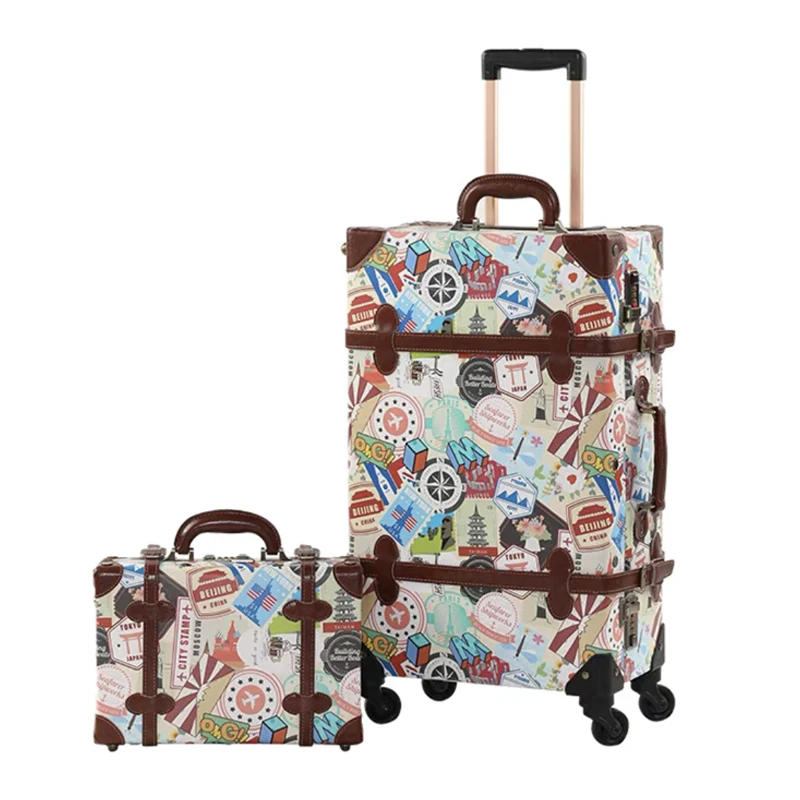 New Color matching Travel Bag Rolling Luggage sets,20\