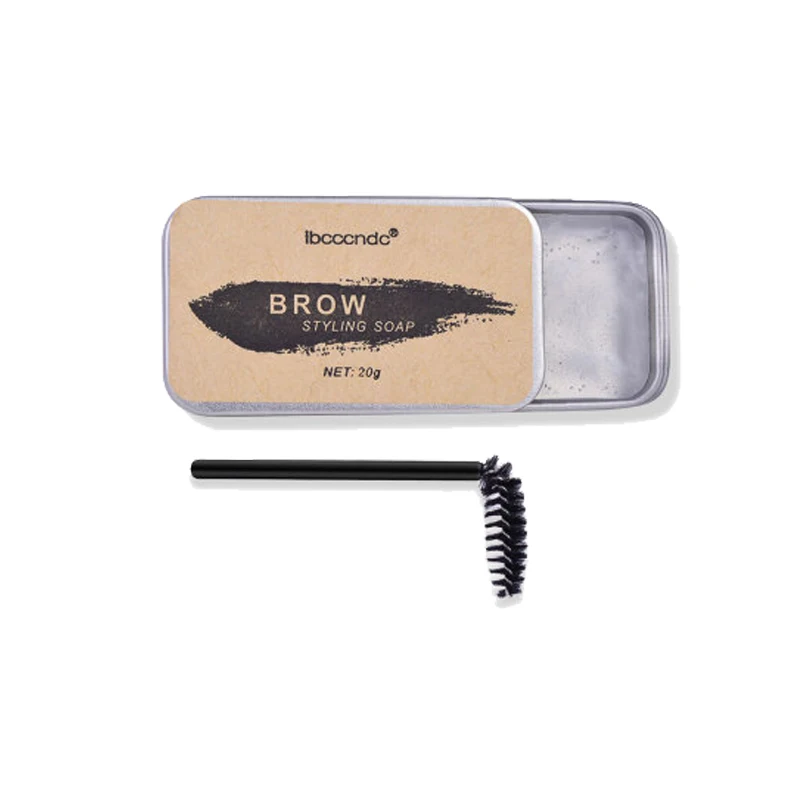 Natural escova de sobrancelha cosméticos blush mistura beleza fazer estilo sabão com escova sobrancelha estilo ferramenta incolor