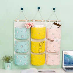 Multifunctional Fabric Hanging Bag, Living Room Storage Basket, Wardrobe Sundries Organizer, Clothing Hanging Type with Hook