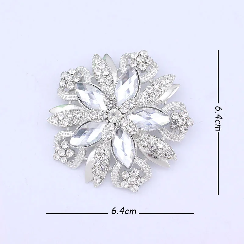 TANGTANG Large Brooch For Woman Acrylic Stone Petal Brooches Wedding Accessories Embellishment Pins Rhinestone Brooch Pins Trend