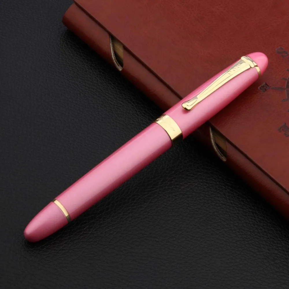 Posture Correction Jinhao 450 Fountain Pen Metal Rose Golden F M Bend Nib Business Office School Supplies Golden Ink Pens