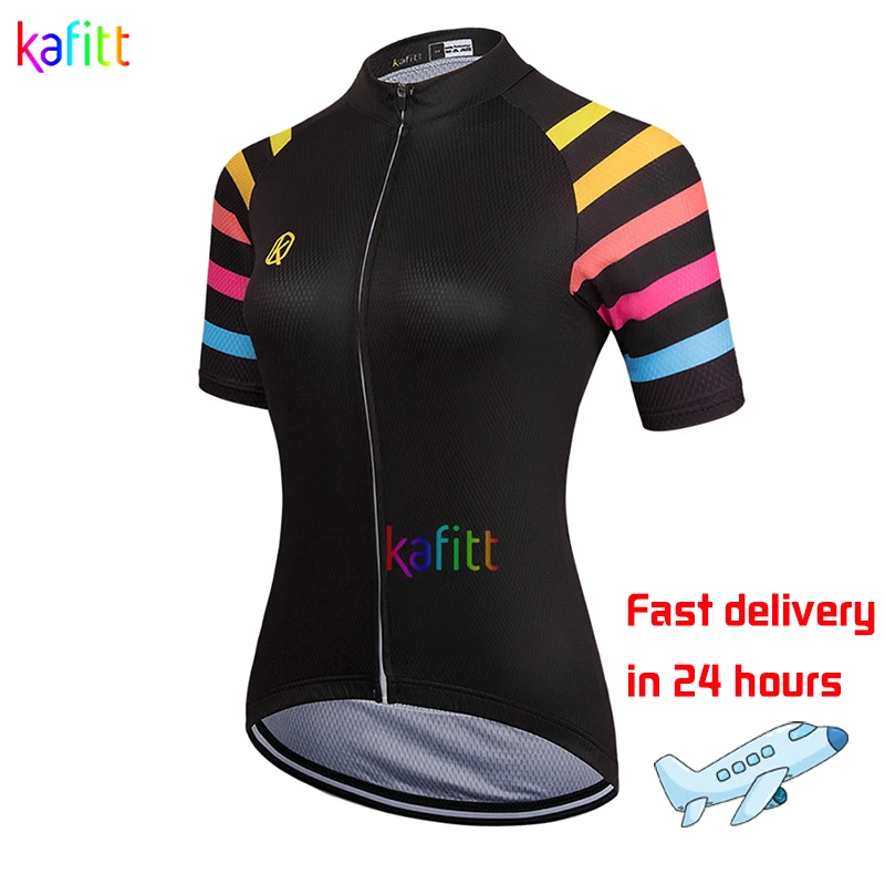 2021 Kafitt frauen Kurzarm Jersey Fahrrad Kleidung Ropa Ciclismo Straßen Radfahren Shirt Schnell Trocknend Uniform Atmungsaktive Sommer