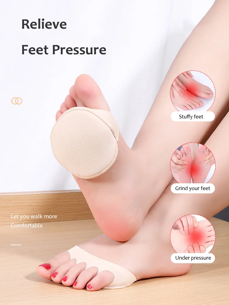 Antiskid Forefoot Pad Soft Memory Foam Breathable Shock Absorption Toes Pretect Cushion Invisible Shoe Socks Cushions