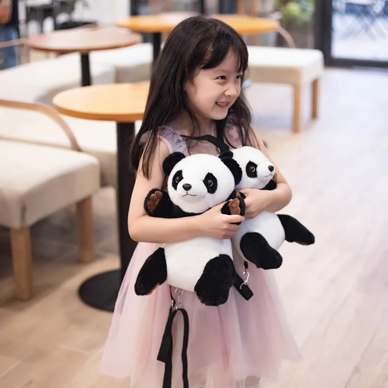 Mochila de hombro Kawaii con Panda, bolso cruzado, monedero, bolsas de mensajero, oso de peluche, juguete para niñas, novia, niños, regalo para niños