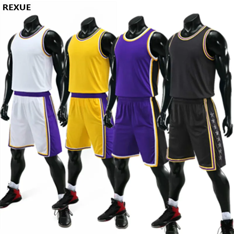 Sublimation Blank Basketball Jersey Set for Men Kids Personalized Custom Youth Male Child Professional Basketball Uniform Kits