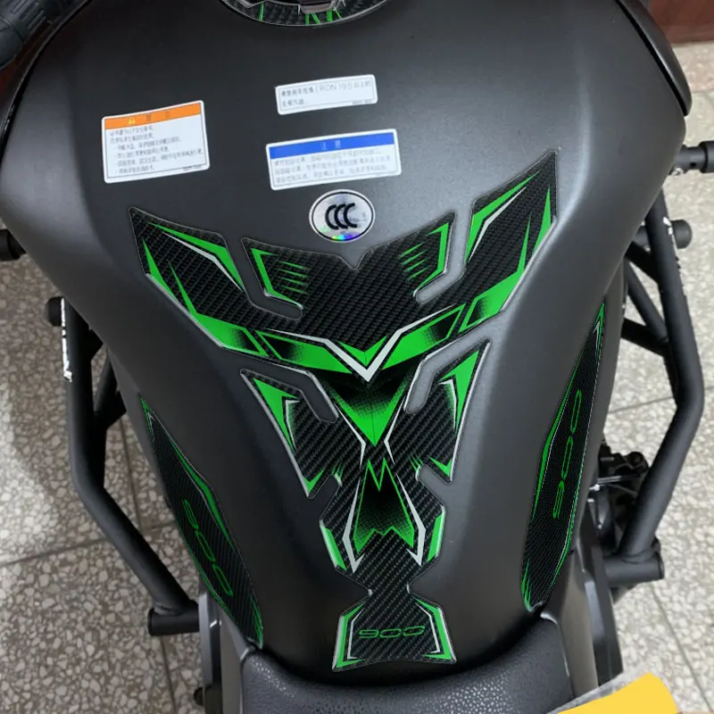 3D Carbon Fibre Motorcycle Accessories Sticker Decal Gas Oil Fuel Tank Pad Protector Case Non-Slip Decorative For Z900 z900se