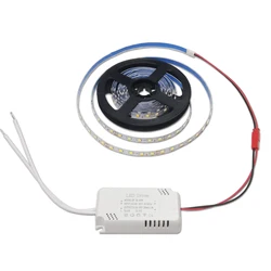 (3m LED strip+ 36-60W LED driver)2835 500X7MM 5B10C 100D LED ribbon 51-60W constant current flexible LED strip with stick tape