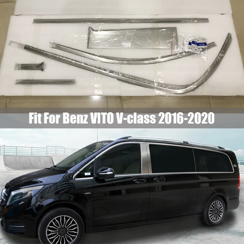 

For Mercedes Benz V-Class V200 V220 V250 V260 Vito Metris W447 Window sills Protector Cover Strips Molding Trims car Accessories