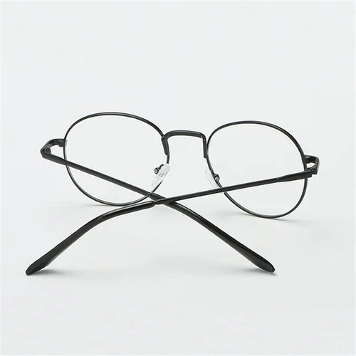 Imagen 2 del producto Gafas para miopía ovaladas Retro, gafas graduadas de Metal plateado/negro/dorado con acabado para hombres y mujeres, dioptrías-1,0-1,5-2,0 a-6,0