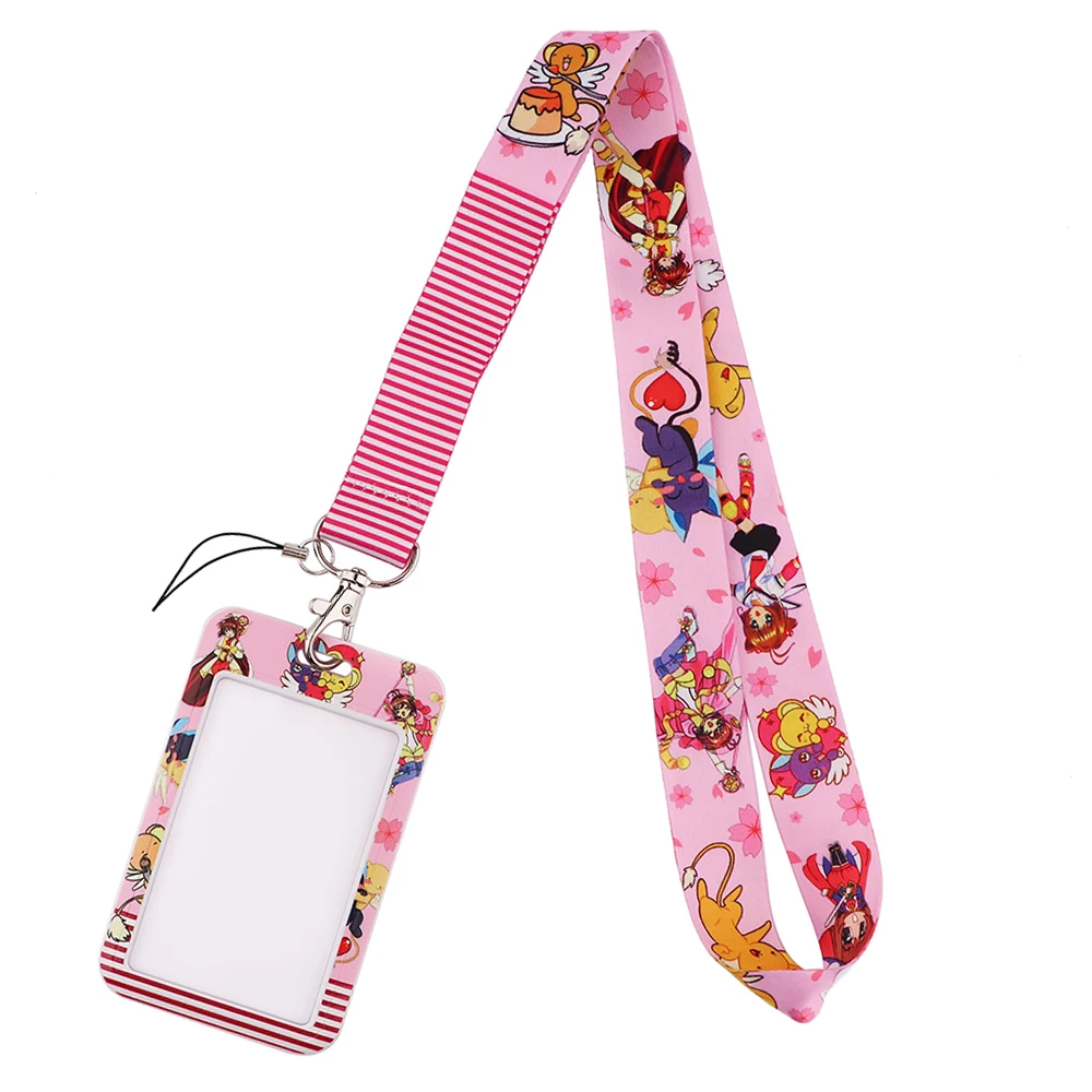 YL116 Japanese Anime Novel Neck Strap Key Lanyards Keychain Badge Holder ID Card Pass Hang Rope Lariat Neckband Friends Gifts