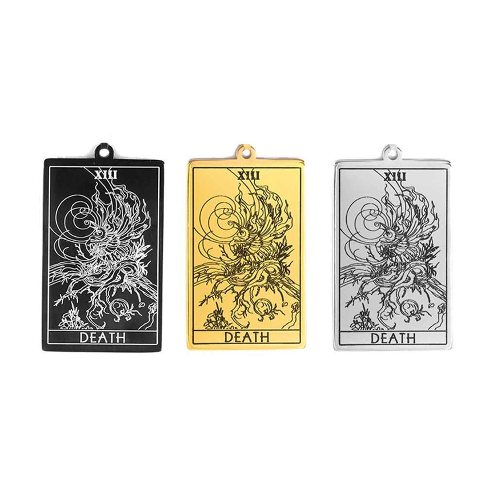 Dawapara The Major Arcana Tarot Cards Vintage Amulet Pendant for Necklaces Shadowscapes Tarot Accessories Stainless Steel
