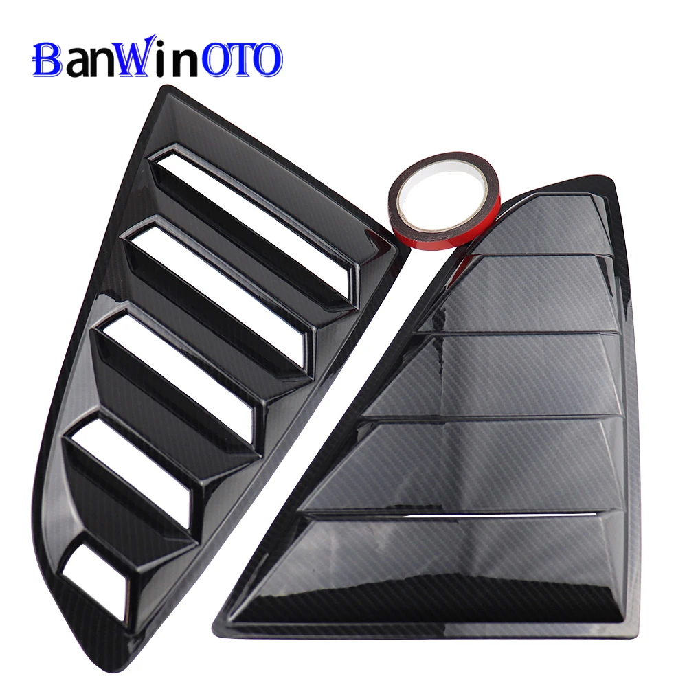 Rear Quarter Window Louvers Scoops Spoiler Car Tunning Panel Side Air Vent Cover for Ford Mustang 2015 2016 2017 2018 2019-2023