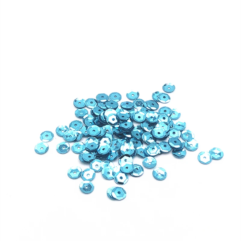 10g/Bag 6mm Laser Round Concave Sequins  PVC Craft Paillettes Sewing Wedding Dress Clothing DIY Handmade Lentejuelas Accessories