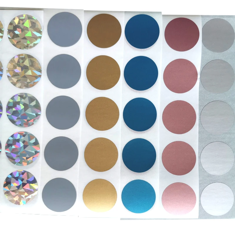 100pcs/pack Decorative Colorful Round Scratch Stickers DIY Label Sticker for  Supplies Cute Handmade Stationary