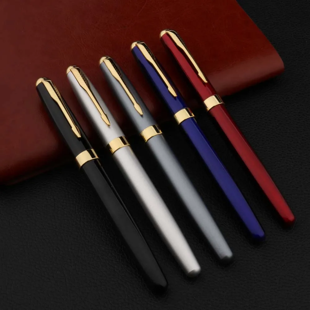 High Quality Metal 388 Fountain Pen Business Black Golden Student  Stationery Office School Supplies Gift Ink Pens