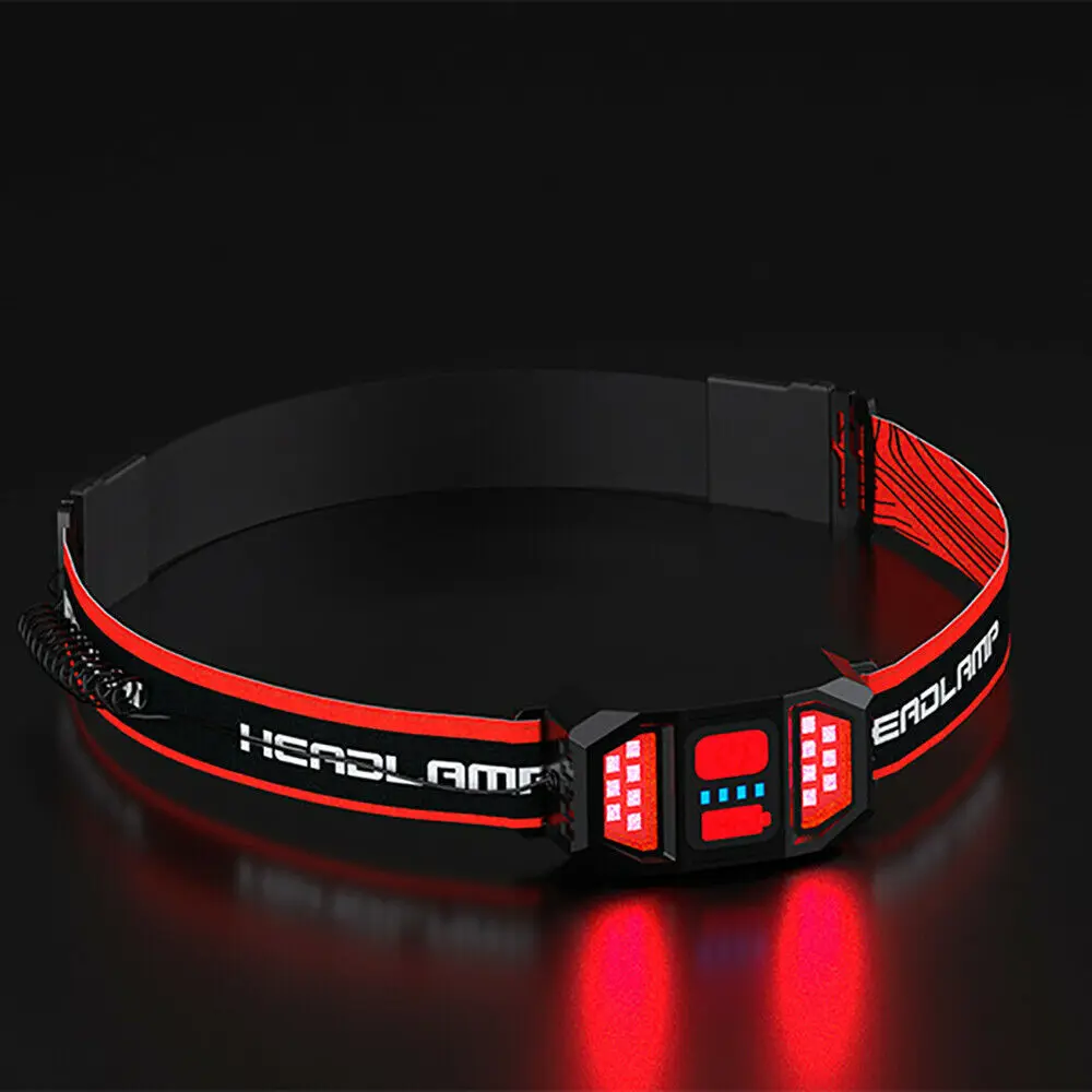 3 Mode COB LED Headlamp USB Rechargeable Headlight Waterproof Camping Work Torch