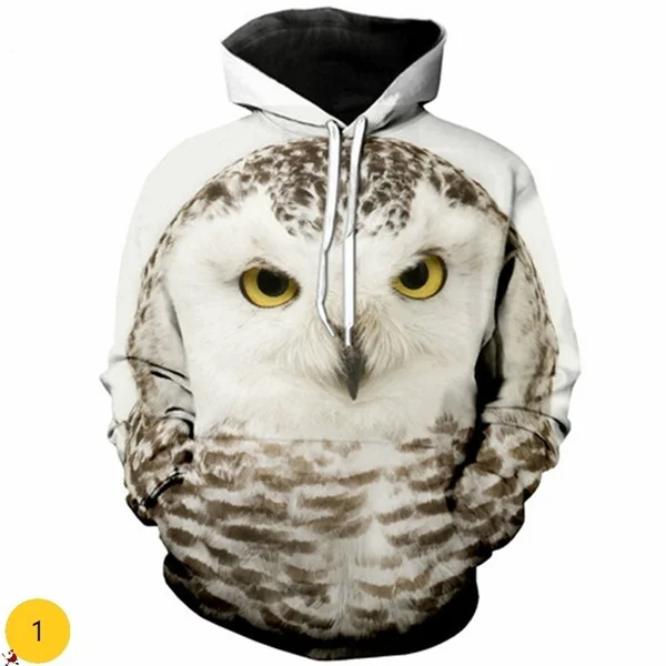 

New Fashion hoodie Printed Hoodie Men/Women Sweatshirts Cute Owl print 3d Hoodies casual streetwear unisex tracksuit tops