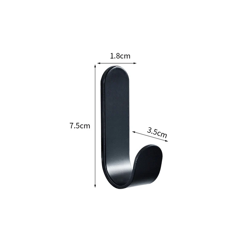 3-20 pcs Stainless Steel Bathroom Towel Robe Hook Self Adhesive Kitchen Door Wall Coat Clothes Gadget Hanger Hooks Black White