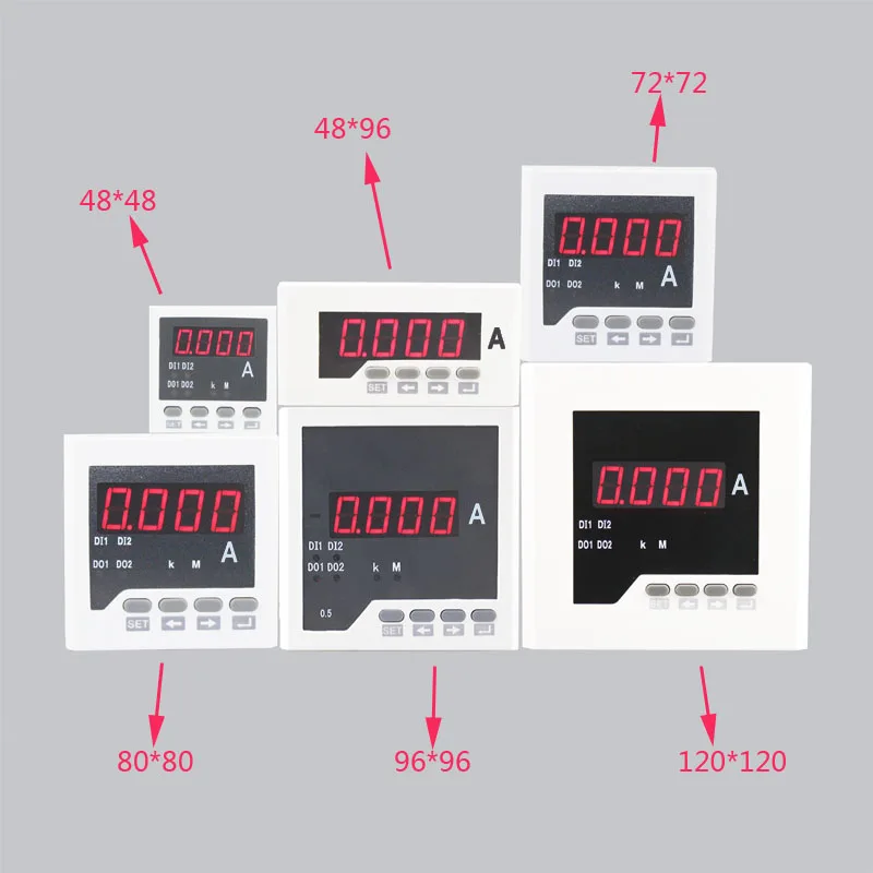 Imagem -02 - Amperímetro Digital Programável Medidor de Corrente de Painel com Função de Comunicação Rs485 com Medidor de Amperímetro de Saída de Relé de Alarme de Maneiras