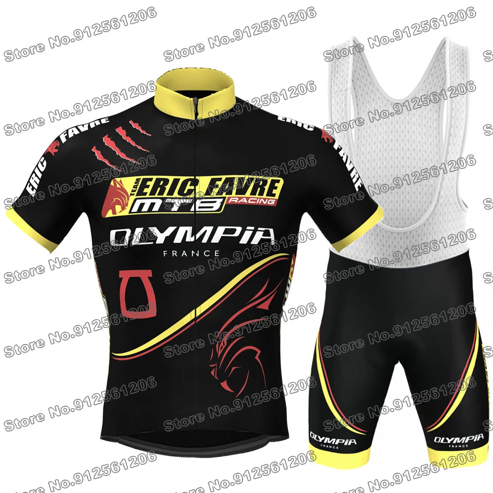Conjunto de Ropa de ciclismo para hombre y mujer, Conjunto de Jersey y pantalones cortos con pechera para bicicleta de carretera, Tenue, Eric, Favre, Olympia, 2022