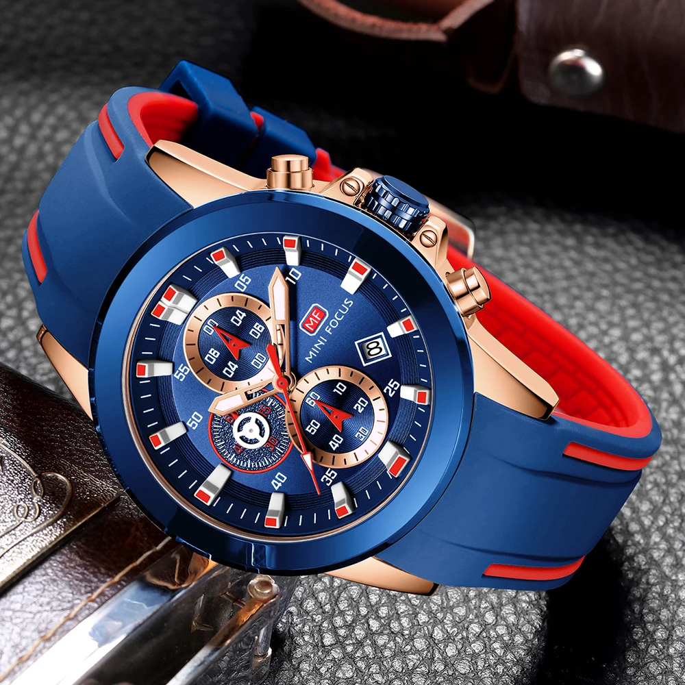 MINI FOCUS Sports Watches Men Luxury Top Brand Military Quartz Watch Man Waterproof Wristwatch Top Brand Relogio Masculino 0287