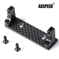 AXSPEED Metal Servo Mount with Carbon Fiber Skid Plate Set for Axial SCX10 Capra Wraith 90048 1/10 RC Crawler Car Upgrade Parts