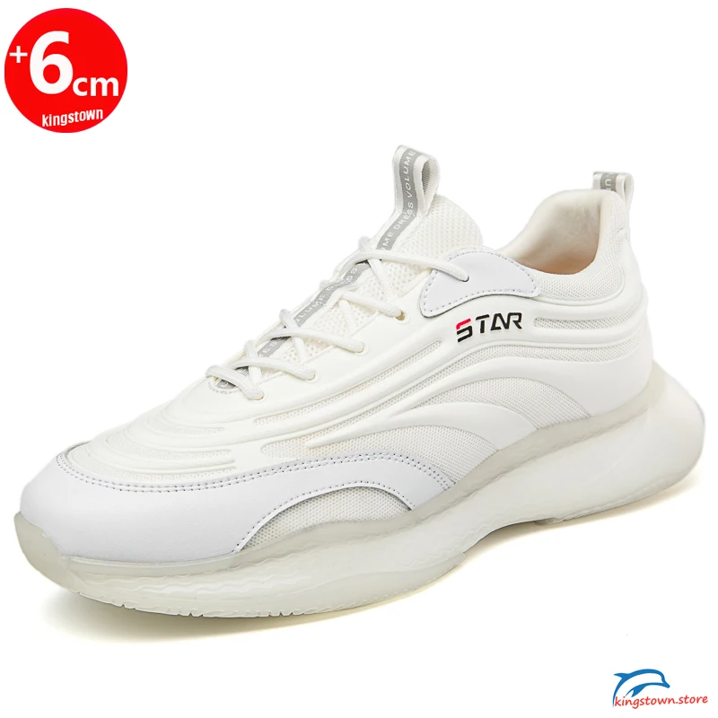 

Sport Men Sneakers Elevator Shoes Heightening Height Increase Insole 6CM Tall Man Leisure High