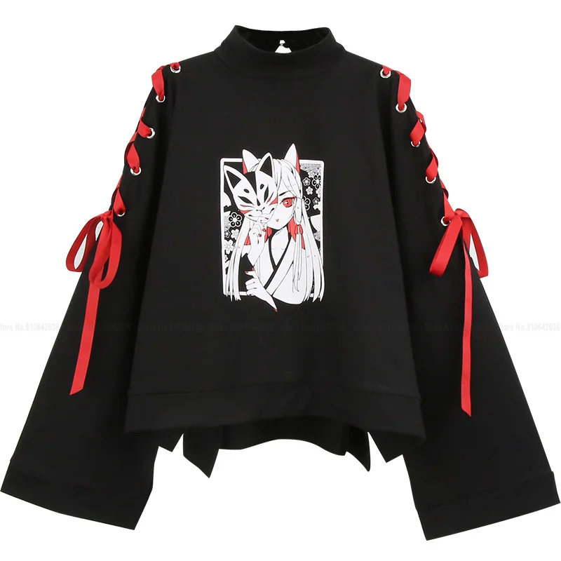 

Women Retro Japanese Harajuku Style Kimono Coat Cardigan Kawaii Anime Print Blouse Girls T-shirt Casual Tops Streetwear Shirts