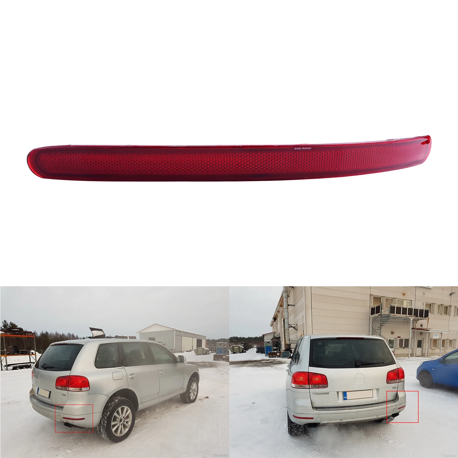 Right O/S Rear Bumper Reflector w/ Red Lens For VW Touareg 7L 02-10 7L6945106A