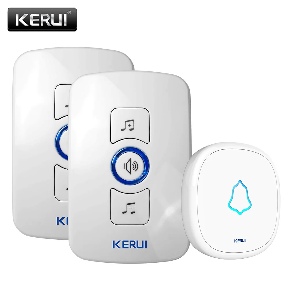 Waterproof KERUI32 Songs Touch Button  Welcome Door bell Smart Home Alarm Intelligent Wireless Doorbell For Home Alarm Security