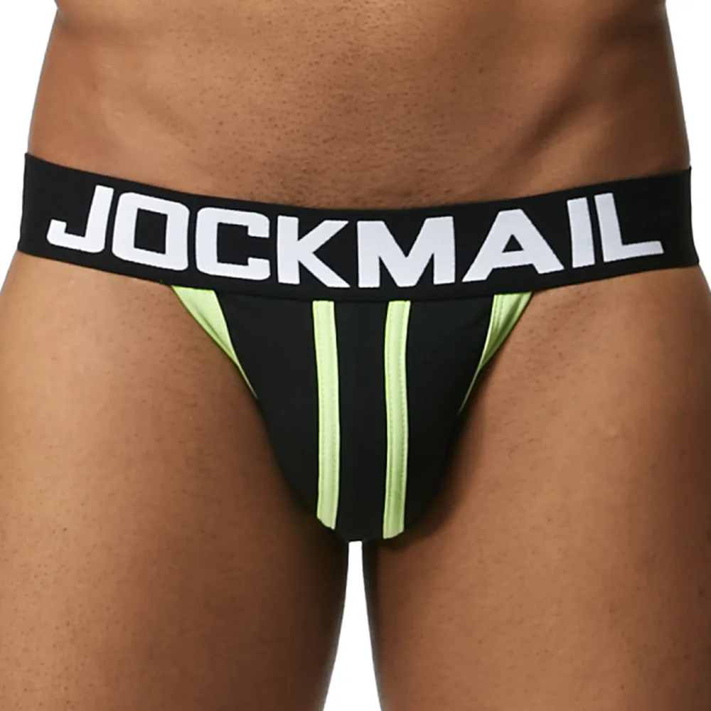 JOCKMAIL Brand Men Jock strap Cotton Sexy Male Backless Buttocks tanga hombre G-string Thongs Men's Jock Straps Gay underwear