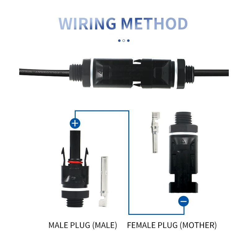 10 Pairs 1000V of Solar Connector Solar Solar Plug Cable Connectors (male and female) for Solar Panels and Photovoltaic Systems