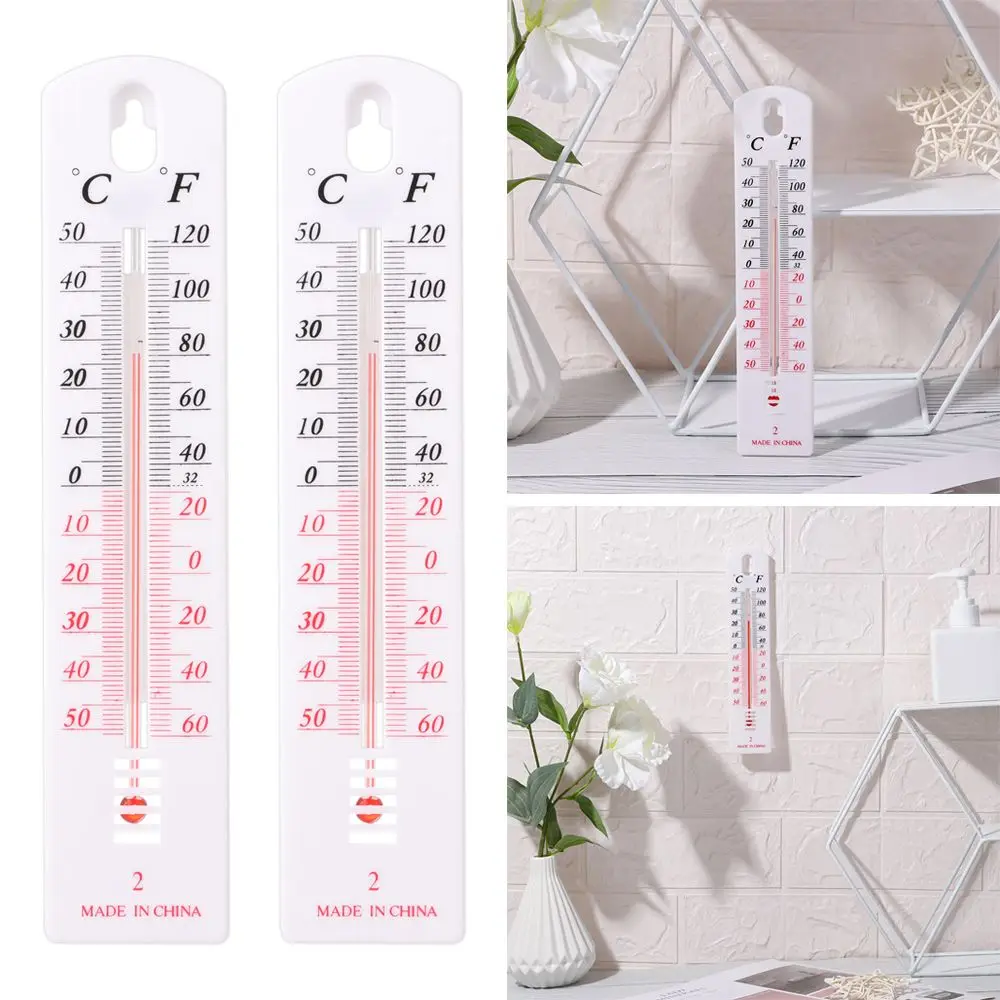 1PC New Office Room Wall Hang Thermometer Durable Accurate Indoor Outdoor Temperature Temp Meter Logger for Garden Greenhouse