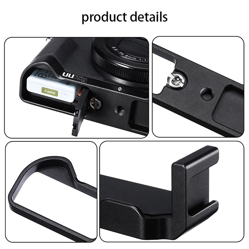 UURig R016 L Bracket Bracket สำหรับ Canon G7X Mark III ไมโครโฟน Quick Release ขยายแผ่นรองเท้าเย็นสำหรับ LED light Mic