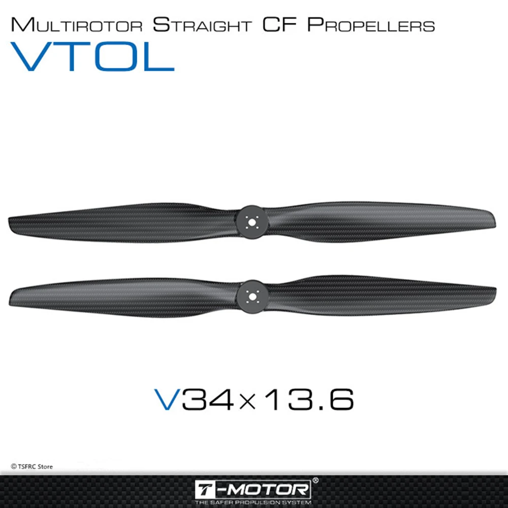 T-Motor V18x7.2 V22x7.4 V26x8.7 V30x12 V32x12.8 V34x13.6 V40x16 Carbon Fiber Propellers For VTOL Fixed Wing