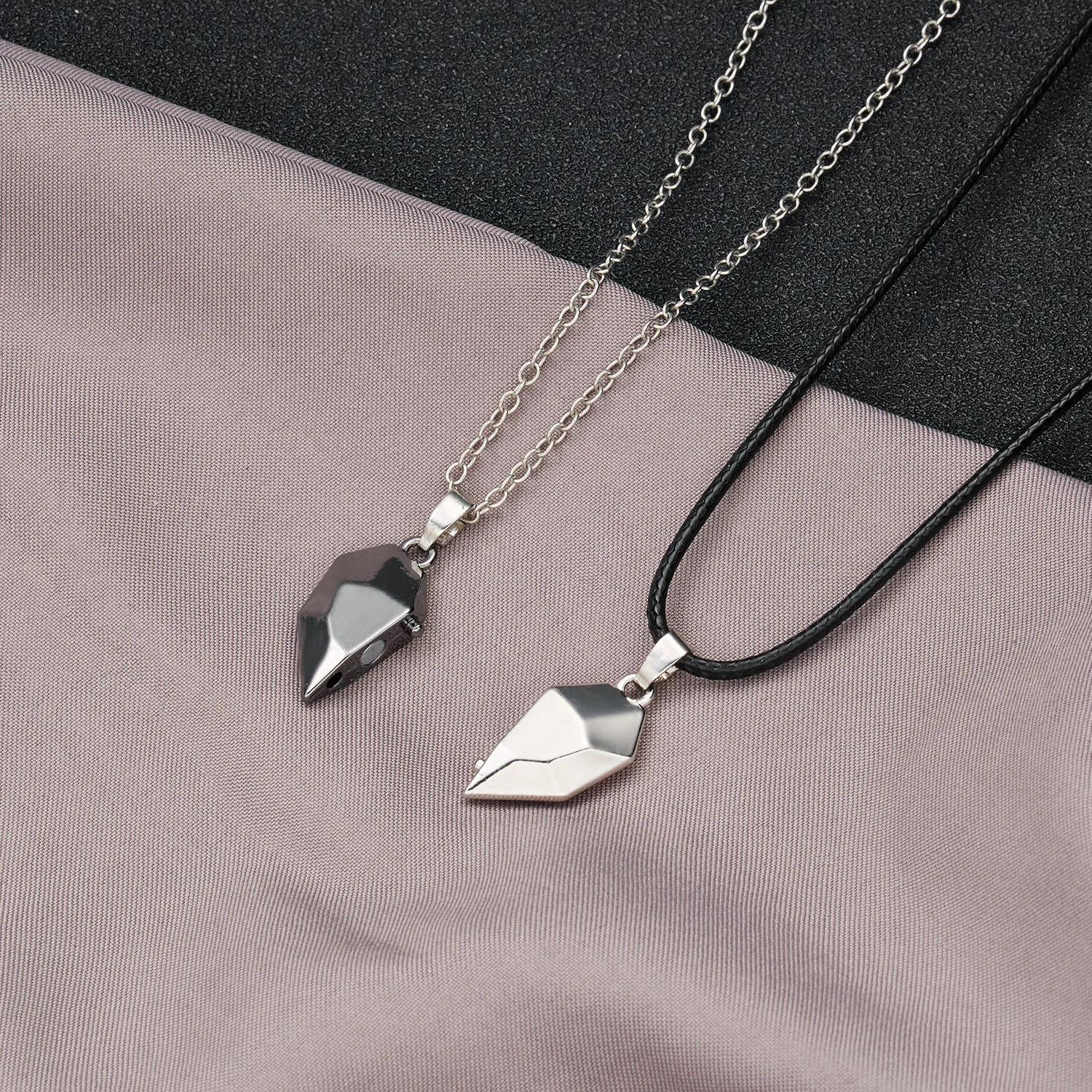 2Pcs Magnetische Herz Paar Halskette Für Frauen Valentinstag Pullover Kette Für Beste Freundin Liebhaber Hochzeit Party Geschenk schmuck – Detail 15