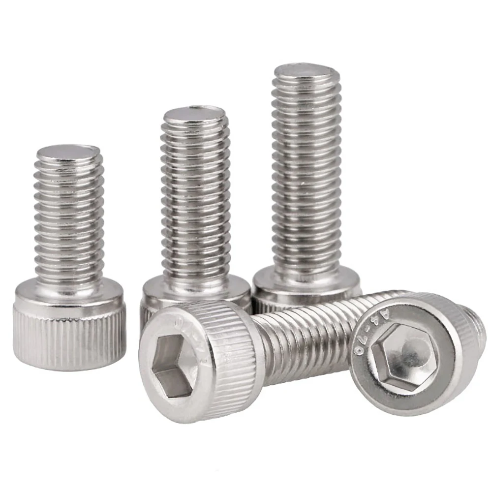 10 pcs Hexagon Hex Socket Cap Head Screw M1.4 M1.6 M2 M2.5 M3 M4 M5 M6 M8 M10 Stainless Steel Allen Bolt DIN912