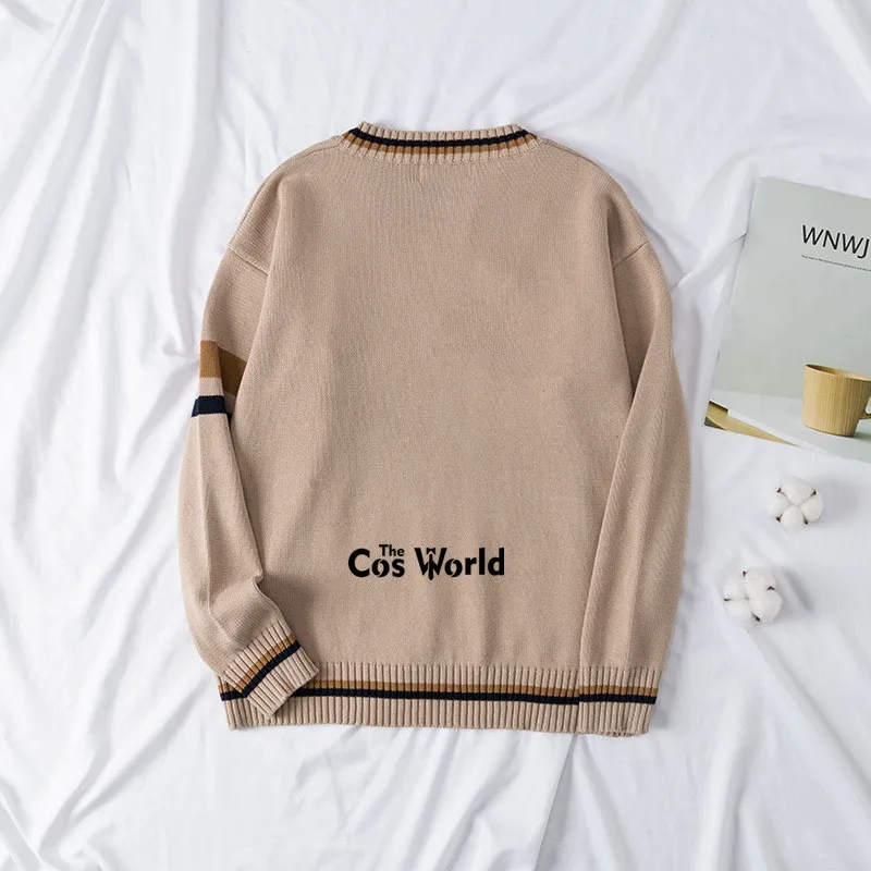 [Shui Yuan Ding] Autumn Winter Long Sleeve Knit Tops Pullovers V Neck Sweaters For JK DK School Uniform Student Cloth