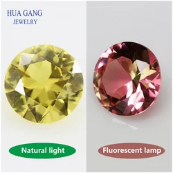 204# Nano Discoloration Stone synthesis Alexander Round Brilliant Cut Synthetic Gems For Jewelry 3.0~10.0mm