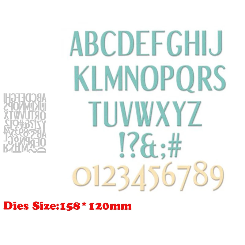 New Metal Letter Word Cutting Dies for 2021 Scrapbooking Stylized Alphabet Mold Embossed Stencils Paper Card Making