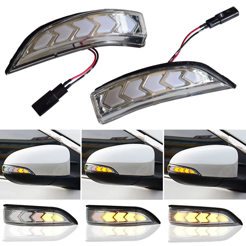 2pcs LED Dynamic Turn Signal Blinker Side Rear-View Mirror Indicator Light For Toyota Auris E180 2013-2018