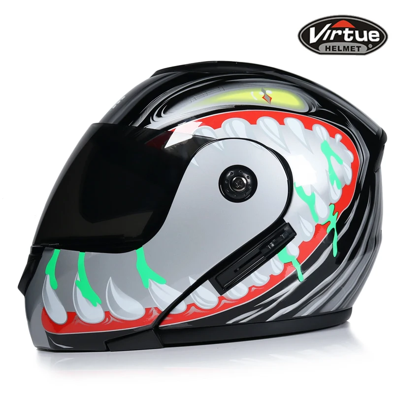 

NEW best safe motorcycle helmets dual lens visors flip up motocross helmets warm windproof sand dust proof