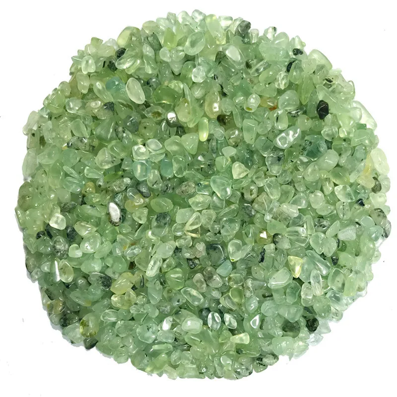 100g 7-9mm hurtownia prehnite oryginalny jasnozielony kamień winogronowy kryształ żwir Home Decor minerały ogród kwiat doniczka okaz