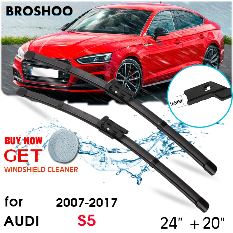 

Car Wiper Blade Front Window Windscreen Windshield Wipers Blades Push Button Auto Accessories For Audi S5 24"+20" 2007-2017