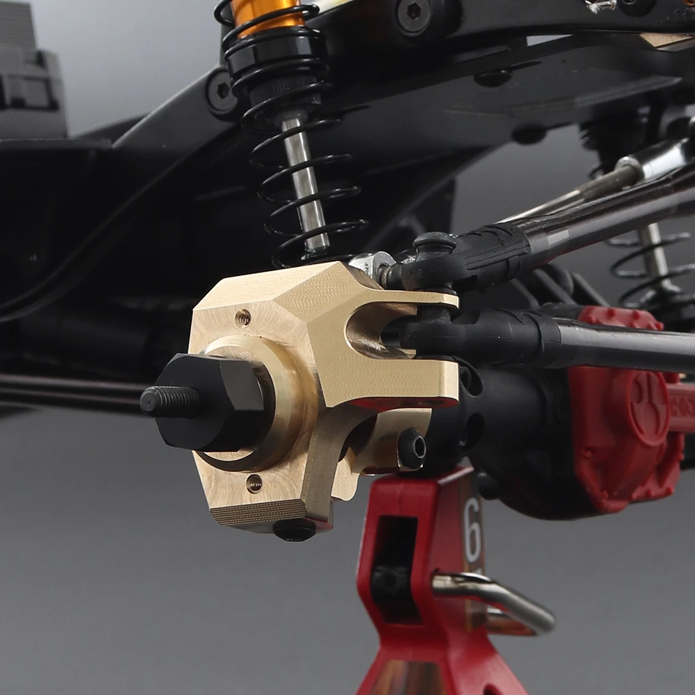 SCX10 II AR44 Axle Brass Counterweight Set Steering Knuckles Carriers Differential Cover for 1/10 RC Crawler Axial 90046 90047